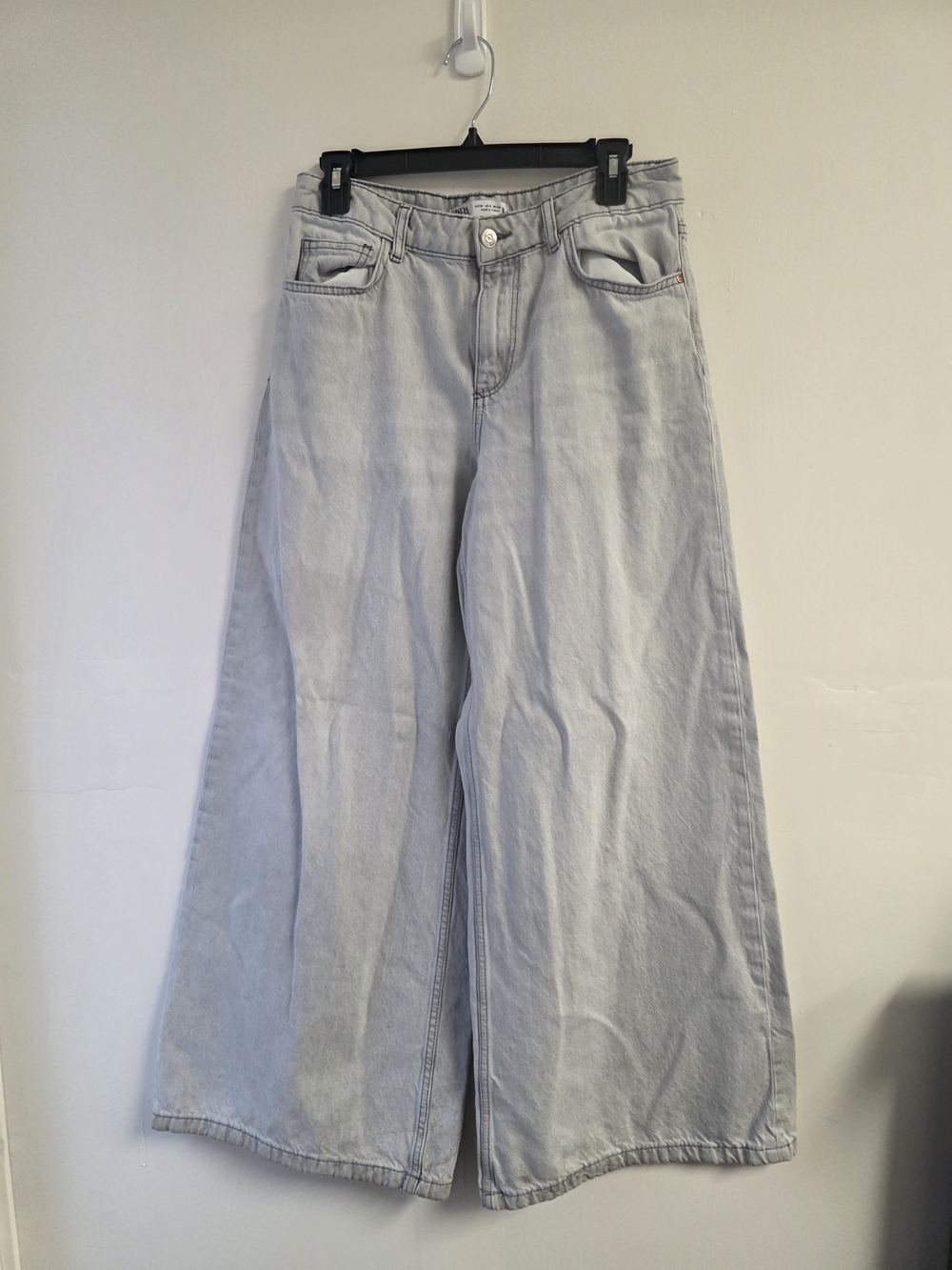 Zara Light Blue Wide-Leg Jeans
